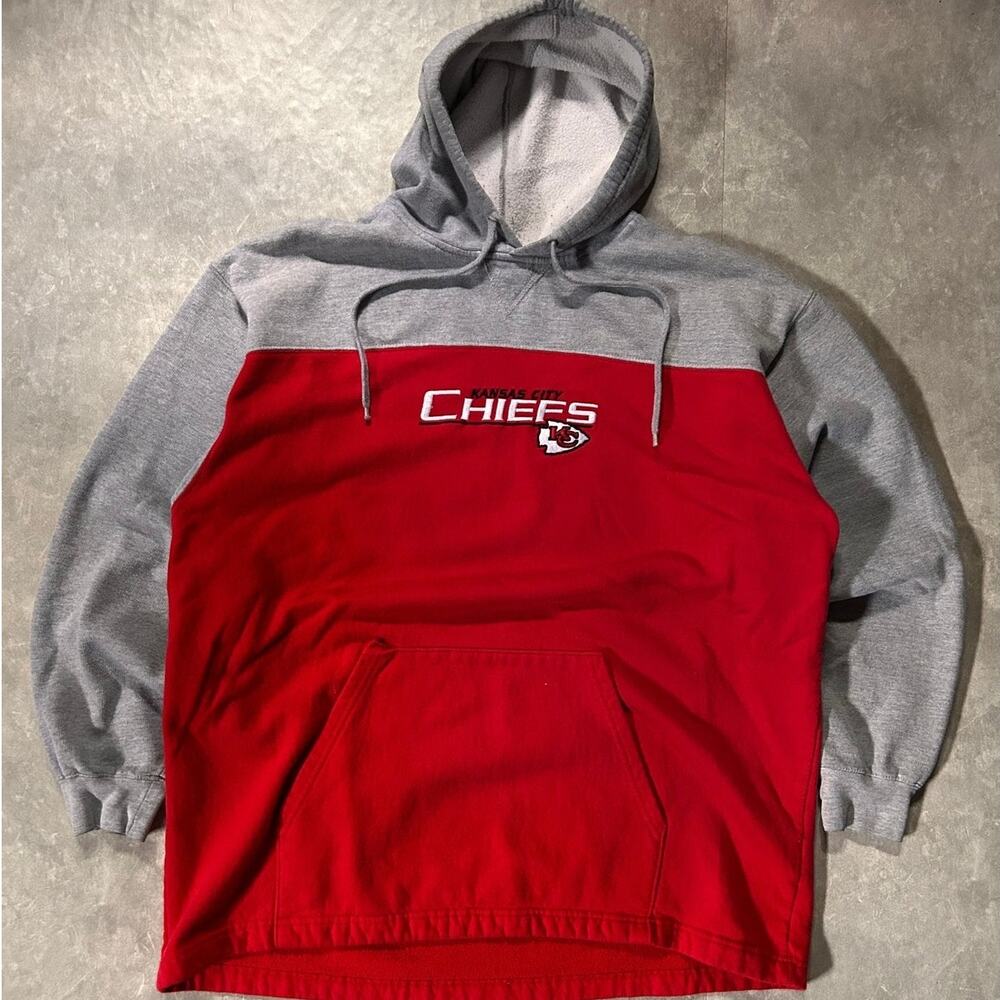 2000's Vintage Kansas City Chiefs Red/Grey Hoodie -XL